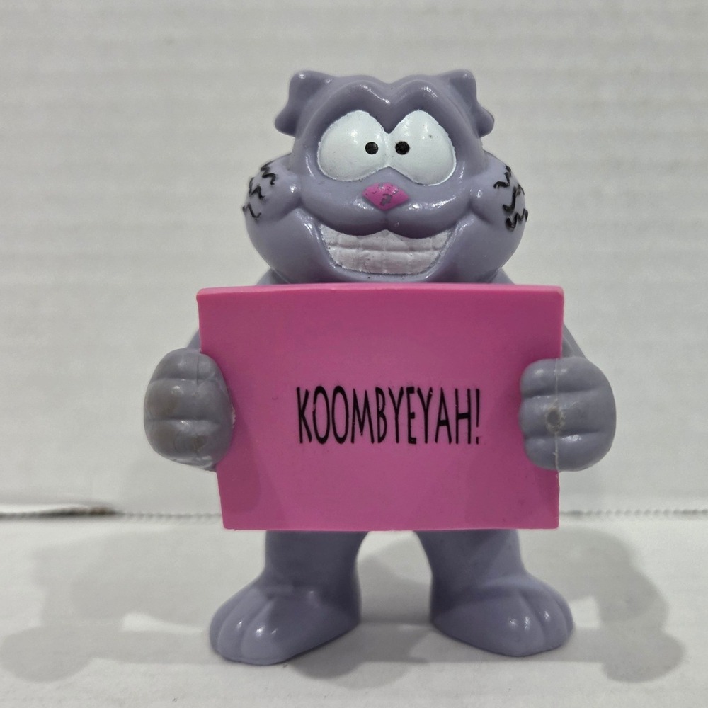 Vintage 1995 Eek! The Cat Koombyeyah Hardees Carls Jr Fox Kids Toy Figure Purple